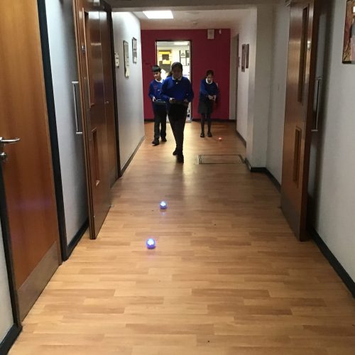 Sphero coding in Key Stage 2.