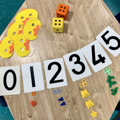 Numbers in Nursery, learning to subtise.
