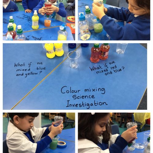 Colour mixing in the Nursery.