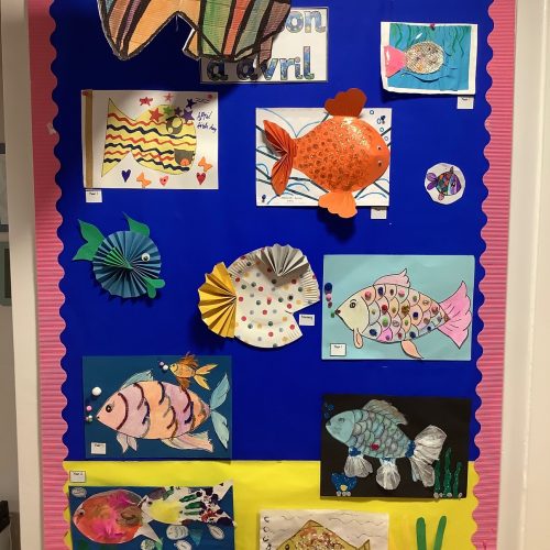 More  poisson d’avril work for the whole school competition.